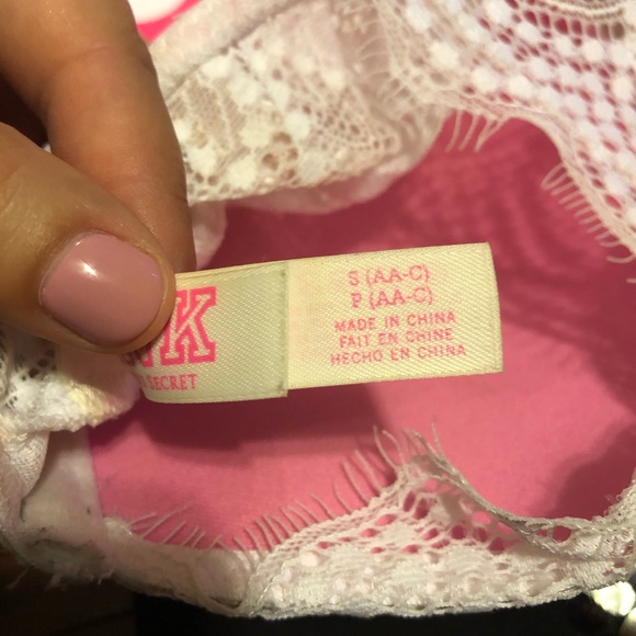 ❌ SOLD ❌ Victoria Secret Pink white lace bralette - Picture 4 of 5